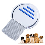 Pettine per animali domestici Pettine per pulizia pulci per cani Pettine con ago filettato in acciaio inossidabile Prodotti di bellezza per la rimozione