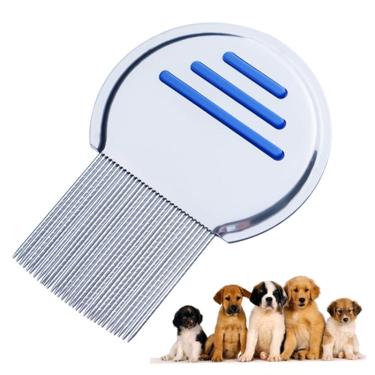 Pettine per animali domestici Pettine per pulizia pulci per cani Pettine con ago filettato in acciaio inossidabile Prodotti di bellezza per la rimozione