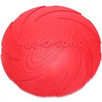 Giocattoli per animali domestici Dischi volanti per cani di grandi dimensioni Giocattolo per cuccioli di addestramento in gomma Fetch Flying Disc Frisbee, 15x15x2cm, 18x18x3cm