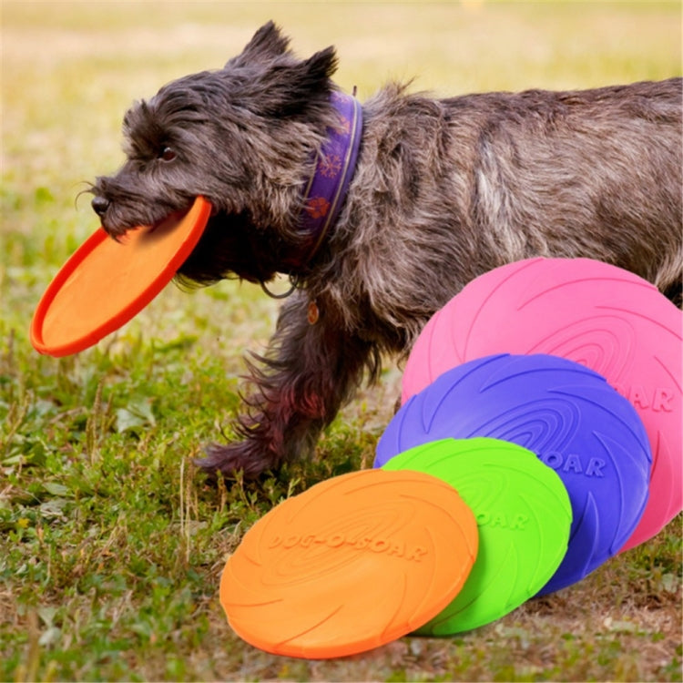 Giocattoli per animali domestici Dischi volanti per cani di grandi dimensioni Giocattolo per cuccioli di addestramento in gomma Fetch Flying Disc Frisbee, 15x15x2cm, 18x18x3cm