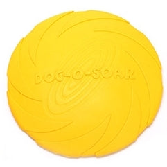 Giocattoli per animali domestici Dischi volanti per cani di grandi dimensioni Giocattolo per cuccioli di addestramento in gomma Fetch Flying Disc Frisbee, 15x15x2cm, 18x18x3cm