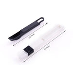 Mini spazzola per la pulizia da 2 pezzi con paletta rimovibile per gli angoli della tastiera con scanalatura della finestra, 2 PCS Blue, 2 PCS Black