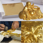 Adesivo decorativo per hotel in foglia oro imitazione da 100 pezzi 9x9 cm