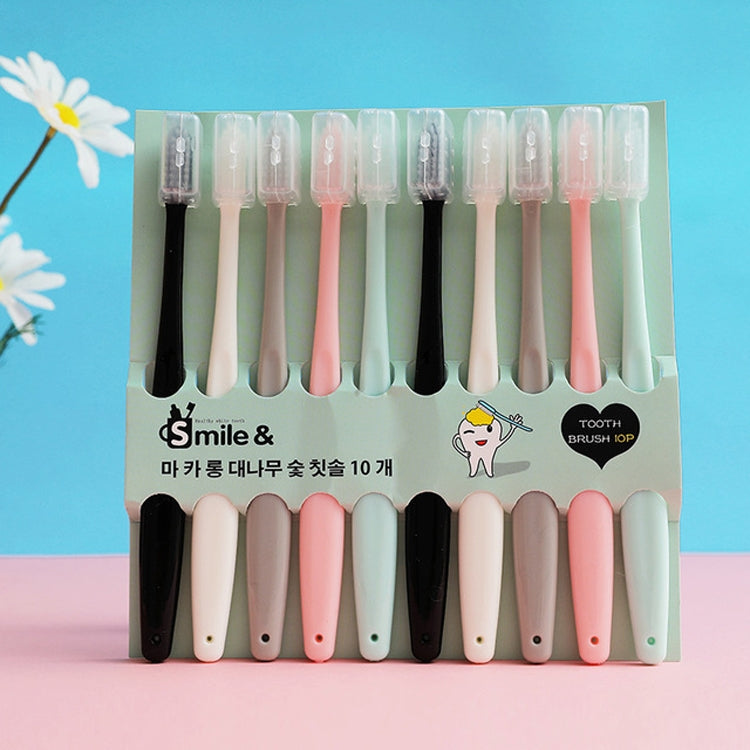 Spazzolino denti setole morbide carbone bambù 10 in 1