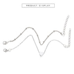 2 set di braccialetti a catena a maglia affilata minimalista piccolo amore da donna