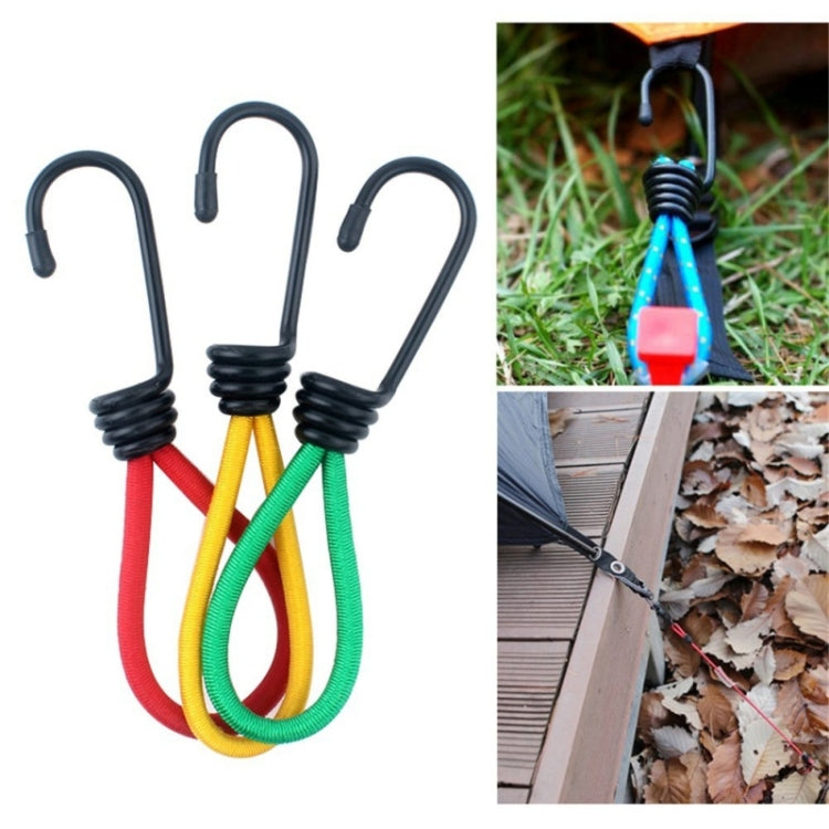 3 pezzi tenda da campeggio esterna corda elastica fibbia cinghie fisse ad alta elasticità accessori da campeggio, consegna colore casuale, Elastic Rope Buckle