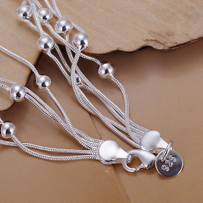 Bracciale moda gioielli placcato argento 925