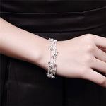 Bracciale moda gioielli placcato argento 925