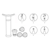 Tappo per vino in acciaio inossidabile Tappo per champagne Pompa per vuoto per vino rosso, Stainless Steel Wine Stopper
