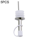 Tappo per bottiglia in vetro da 5 pezzi. Tappo per olio in acciaio inossidabile. Tappo in silicone, White Hat Straight Mouth, White Hat Automatic Cap, Black Hat Straight Mouth, Black Hat Automatic Cap