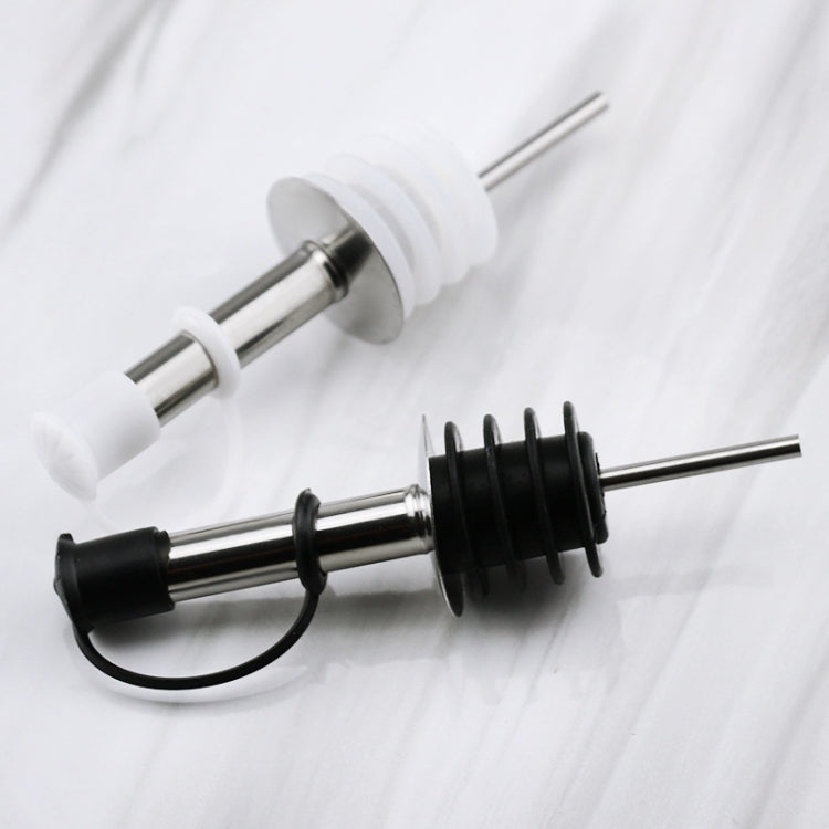 Tappo per bottiglia in vetro da 5 pezzi. Tappo per olio in acciaio inossidabile. Tappo in silicone, White Hat Straight Mouth, White Hat Automatic Cap, Black Hat Straight Mouth, Black Hat Automatic Cap