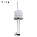 Tappo per bottiglia in vetro da 5 pezzi. Tappo per olio in acciaio inossidabile. Tappo in silicone, White Hat Straight Mouth, White Hat Automatic Cap, Black Hat Straight Mouth, Black Hat Automatic Cap