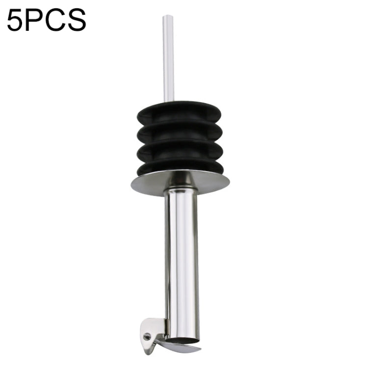 Tappo per bottiglia in vetro da 5 pezzi. Tappo per olio in acciaio inossidabile. Tappo in silicone, White Hat Straight Mouth, White Hat Automatic Cap, Black Hat Straight Mouth, Black Hat Automatic Cap