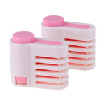 4 affettatrici per torta fai da te, affettatrice per torta a 5 strati, 4 PCS DIY Cake Slicers (Pink), 4 PCS DIY Cake Slicers (Green)