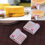 4 affettatrici per torta fai da te, affettatrice per torta a 5 strati, 4 PCS DIY Cake Slicers (Pink), 4 PCS DIY Cake Slicers (Green)