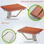 Sedia da doccia relax pieghevole a parete in legno massello, F Fype Folding Solid Chair