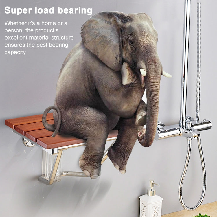 Sedia da doccia relax pieghevole a parete in legno massello, F Fype Folding Solid Chair