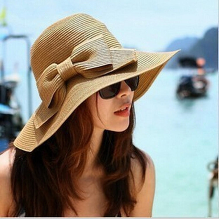 Cappello da viaggio estivo da ragazza, a tesa larga, floscio, estivo, da spiaggia, sportivo, in paglia