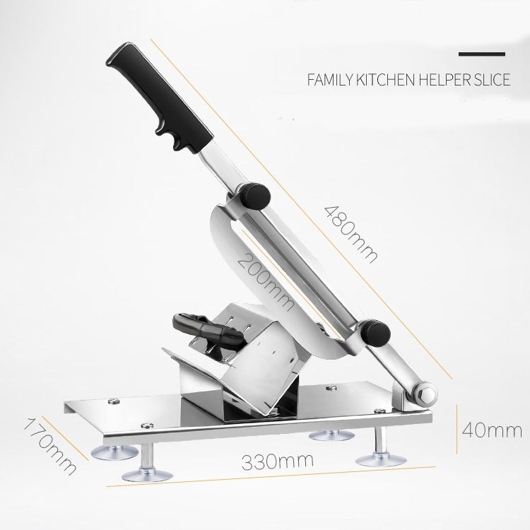 Affettatrice per carne, affettatrice per carne, spessore manuale regolabile, lega di acciaio inossidabile per uso domestico, Meat Slicing Machine