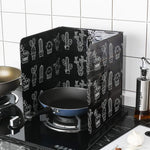 2 pezzi fornello a gas, foglio di alluminio, piastra per olio, paraspruzzi da cucina, pannello isolante per olio ad alta temperatura
