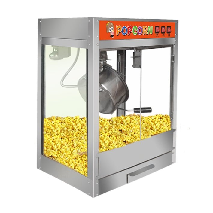 Macchina per popcorn elettrica a manovella commerciale Pentola per popcorn, Hand-cranked