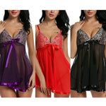 3 pezzi di camicia da notte sottopancia in rete con prospettiva sexy, S, M, L, XL