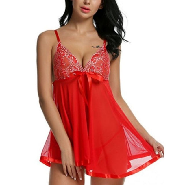 3 pezzi di camicia da notte sottopancia in rete con prospettiva sexy, S, M, L, XL