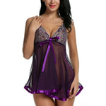 3 pezzi di camicia da notte sottopancia in rete con prospettiva sexy, S, M, L, XL