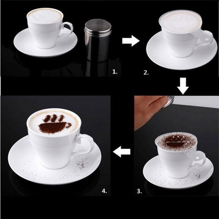 32 pz caffè stencil filtro macchina per il caffè cappuccino modelli di stampi spargi fiori pad spray arte strumenti di cottura, 32 PCS
