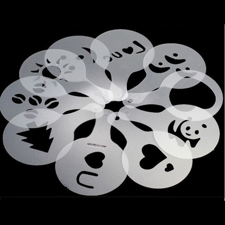 32 pz caffè stencil filtro macchina per il caffè cappuccino modelli di stampi spargi fiori pad spray arte strumenti di cottura, 32 PCS