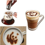 32 pz caffè stencil filtro macchina per il caffè cappuccino modelli di stampi spargi fiori pad spray arte strumenti di cottura, 32 PCS