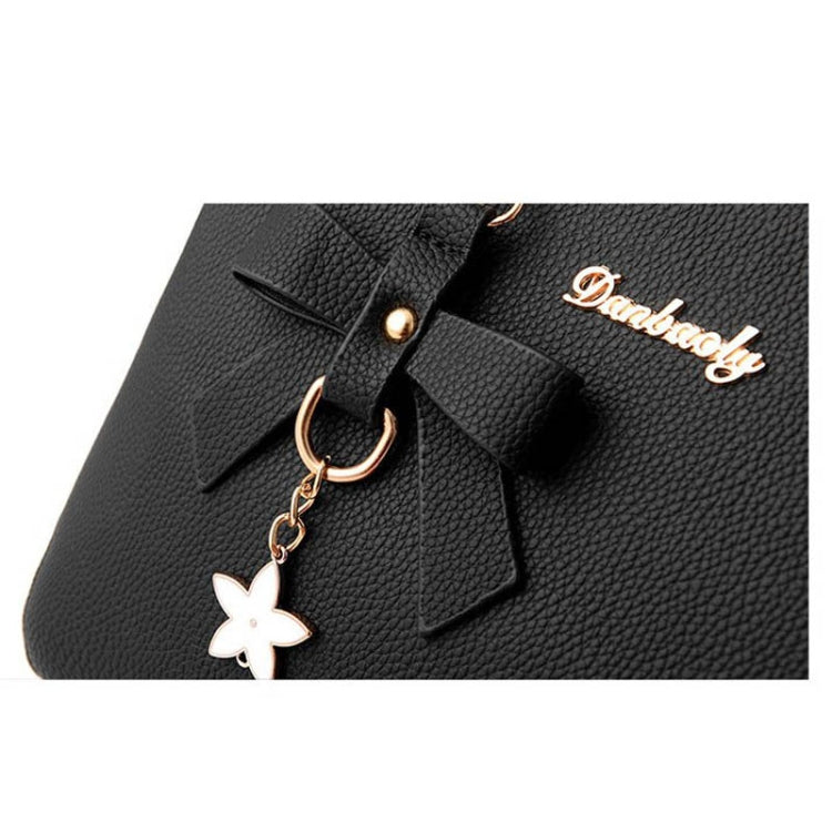 Borsa a tracolla dolce con fiocco in fiore di prugna di lusso da donna