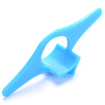 Set 8 segnalibri anello per dito in plastica blu
