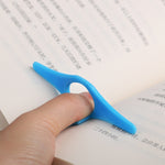 Set 8 segnalibri anello per dito in plastica blu
