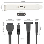 Cavo deflettore USB 3.0 20P a USB Type-C 50 cm