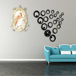 Orologio da parete 3D tridimensionale acrilico moda adesivi murali specchio orologio orologio decorativo combinato cerchio fai da te