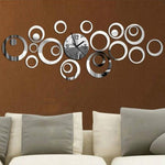 Orologio da parete 3D tridimensionale acrilico moda adesivi murali specchio orologio orologio decorativo combinato cerchio fai da te
