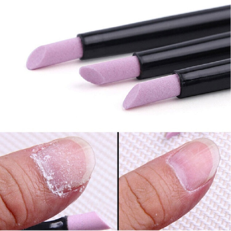 5 pezzi per nail art, penna per smerigliatura semplice, incisione per unghie, barra di pietra blu, pietra di quarzo, penna per lucidare