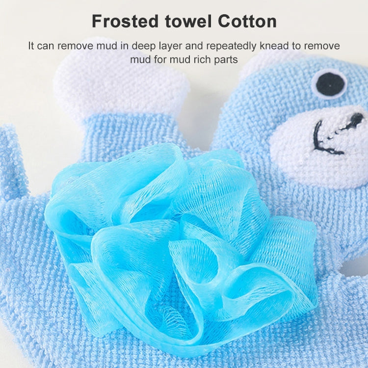 Guanti da bagno ispessiti per asciugamano da bagno fronte-retro per bambini dei cartoni animati