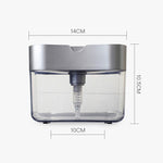 Pressa per dispenser di sapone, detersivo per cucina, pressa per lavaggio, Gray, Silver