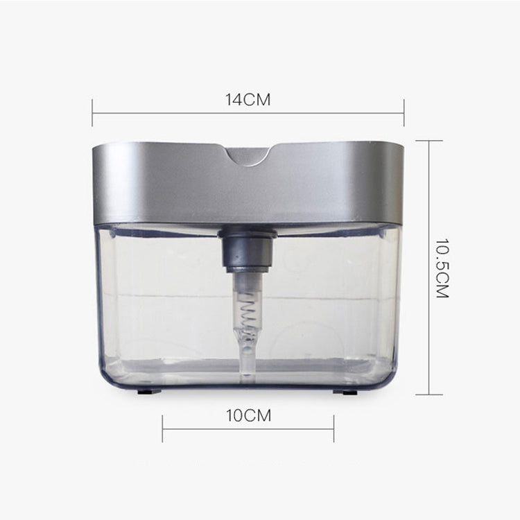 Pressa per dispenser di sapone, detersivo per cucina, pressa per lavaggio, Gray, Silver