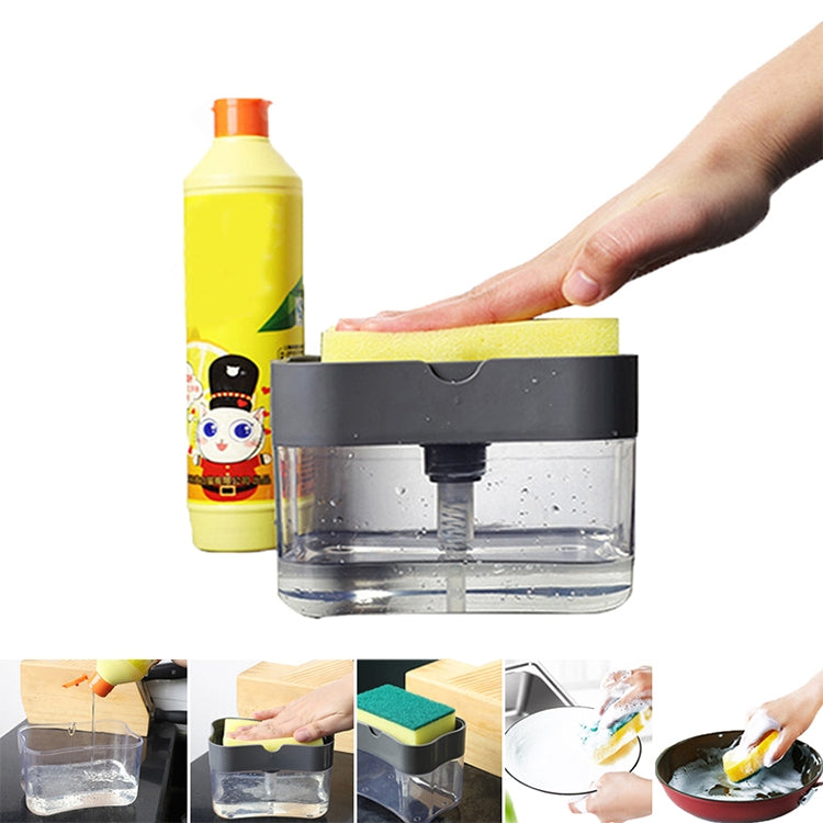 Pressa per dispenser di sapone, detersivo per cucina, pressa per lavaggio, Gray, Silver