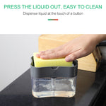 Pressa per dispenser di sapone, detersivo per cucina, pressa per lavaggio, Gray, Silver