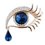 Moda Angelo Lacrime Spilla Pin Diamante Ciglia Corpetto