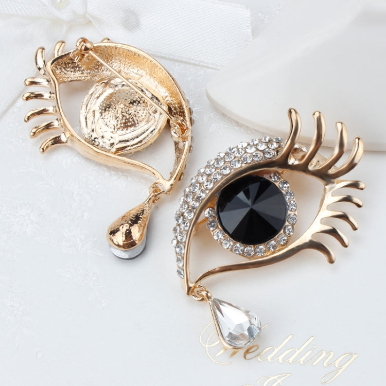 Moda Angelo Lacrime Spilla Pin Diamante Ciglia Corpetto