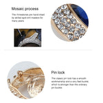 Moda Angelo Lacrime Spilla Pin Diamante Ciglia Corpetto