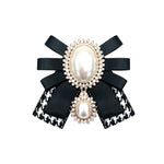 Accessori di abbigliamento con spilla in stoffa con fiocco e fiocco di perle da donna, Pin Buckle Version, Tie Belt Version