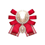 Accessori di abbigliamento con spilla in stoffa con fiocco e fiocco di perle da donna, Pin Buckle Version, Tie Belt Version