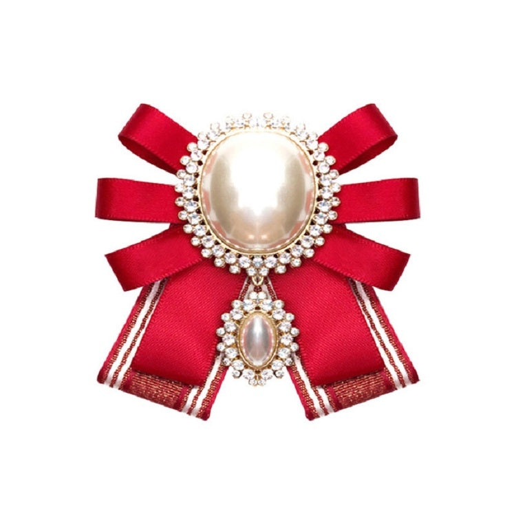Accessori di abbigliamento con spilla in stoffa con fiocco e fiocco di perle da donna, Pin Buckle Version, Tie Belt Version