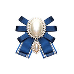 Accessori di abbigliamento con spilla in stoffa con fiocco e fiocco di perle da donna, Pin Buckle Version, Tie Belt Version